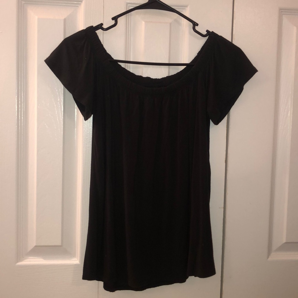 Off the shoulder black top